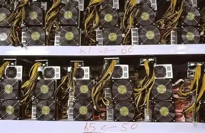 A sprawling mining farm showcasing rows of high-powered mining machines