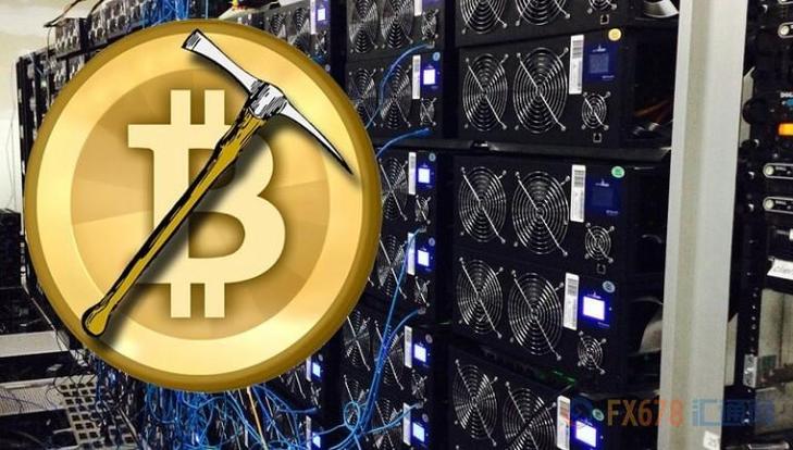 Inside view of a crypto mining hosting facility in Canada, showing rows of mining rigs.