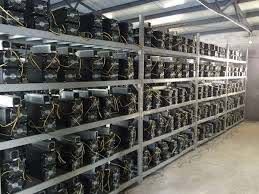 A modern mining rig equipped with automated firmware